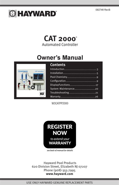 hayward w3catpp2000 manual